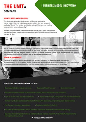 Business Model Innovation flyer - The Unit Company