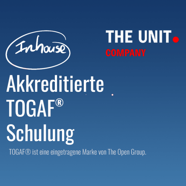 Inhouse Akkreditierte TOGAF Schulung